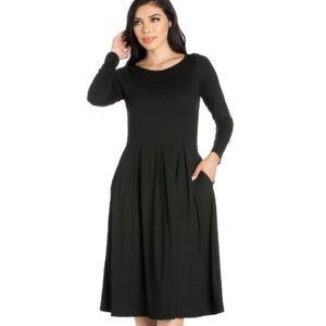 24seven Comfort Apparel NWT Size L Black Dress